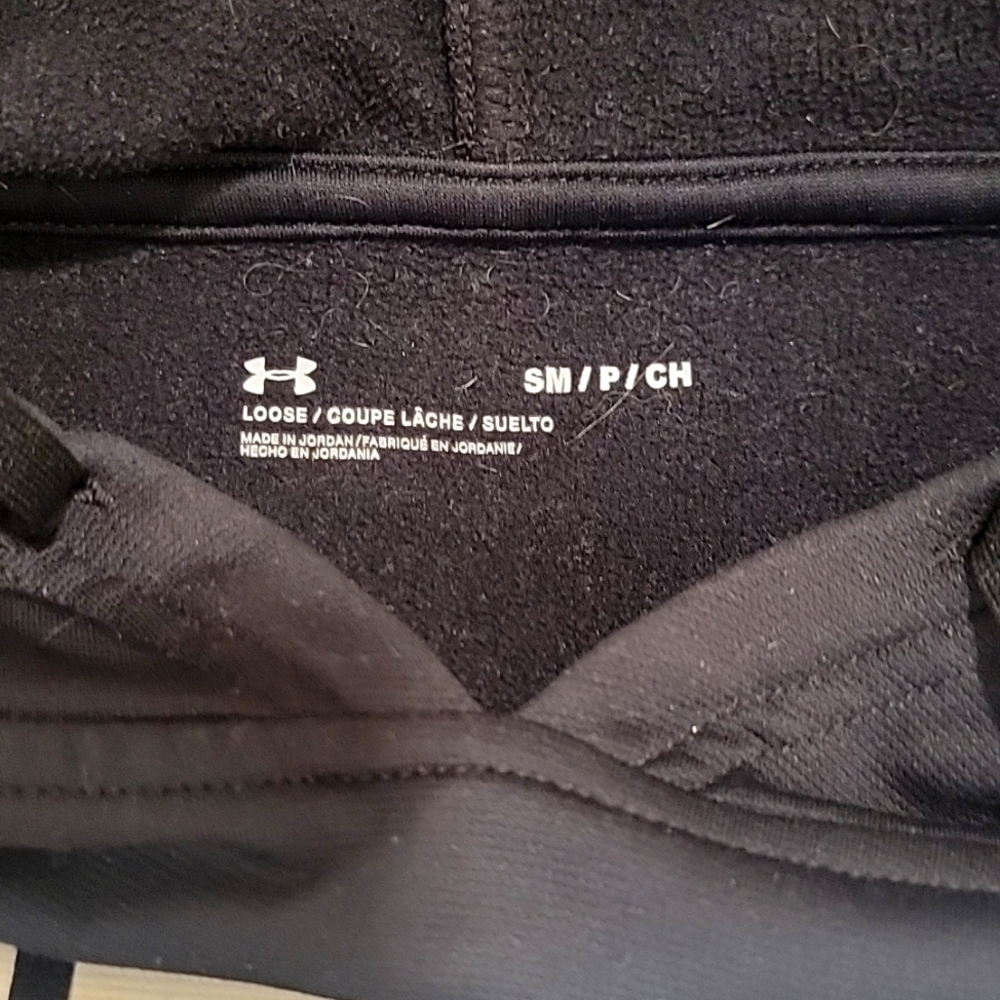 UNDER ARMOUR LOOSE FIT BLACK HOODIE (sz - S) - Picture 5 of 6